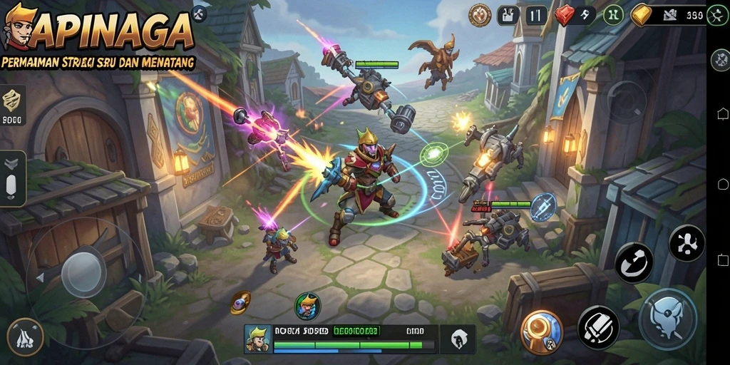 Tampilan gameplay <strong>APINAGA</strong> menampilkan strategi yang menarik dan mendebarkan.