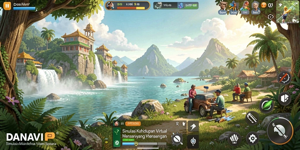 Gameplay menarik dan interaktif dalam DANAVIP.
