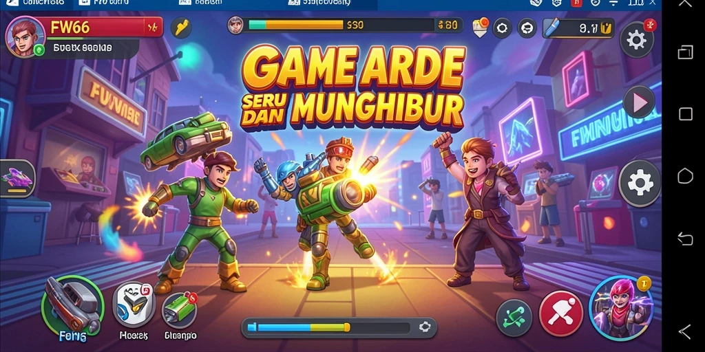 Screenshot gameplay FW66 yang penuh aksi dan tantangan.
