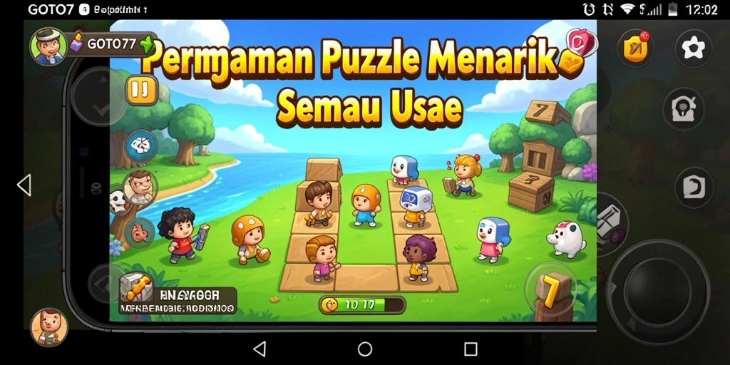 Screenshot gameplay GOTO77 dengan tantangan Puzzle yang seru.
