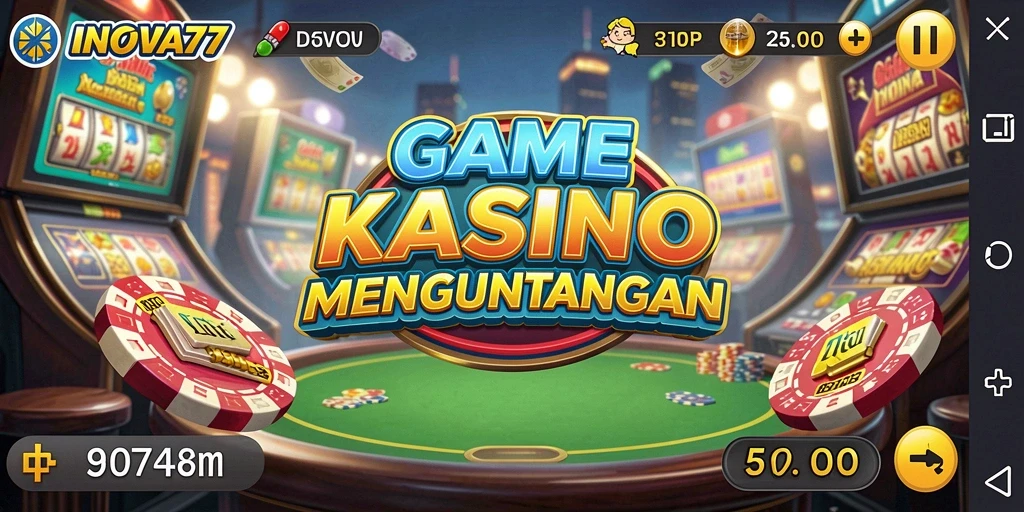 Tampilan gameplay seru dari INOVA77 dengan berbagai pilihan permainan Kasino.