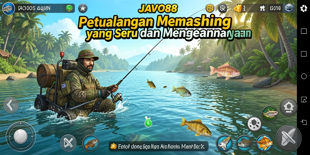 Screenshot utama JAVO88 menampilkan pengalaman gameplay memancing yang menakjubkan.