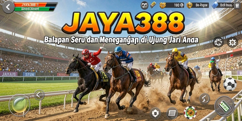 Tampilan gameplay racing menegangkan dari JAYA388.
