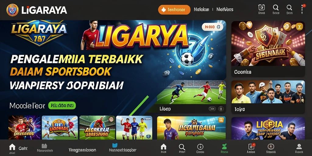 Tampilan antarmuka LIGARAYA dengan opsi taruhan olahraga yang beragam.