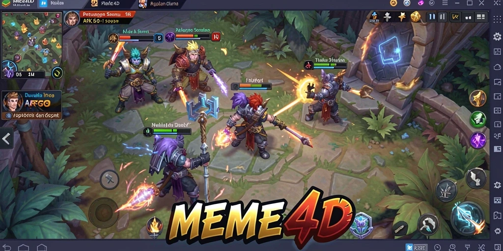 Gameplay dinamis di dunia fantasi MEME4D.